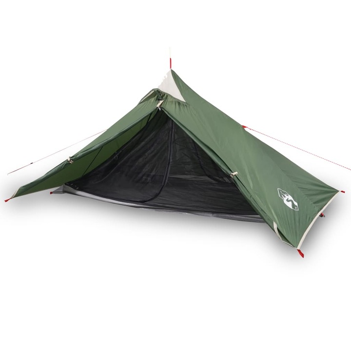 Cort de camping tipi pentru 1 persoana vidaXL, verde, impermeabil 1.7 kg