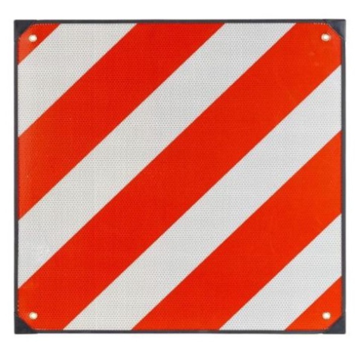 Semn avertizare Relaxdays, aluminiu, 50x50cm, rosu/alb