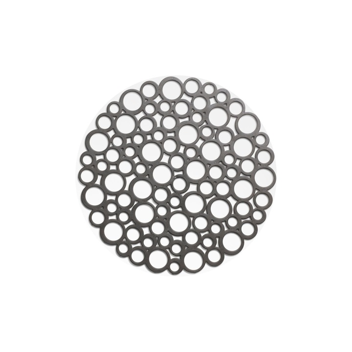 Covoras protectie chiuveta Shopiens®, din plastic, Ø 30 x H 0.3 cm, negru