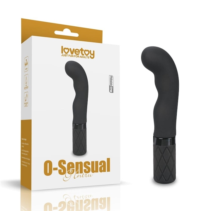 Вибратор Lovetoy, O-Sensual G, Водоустойчив, Дължина 11-15 см, Диаметър 1.6-2.4 см, Акумулаторна батерия, Силикон/ABS, Черен