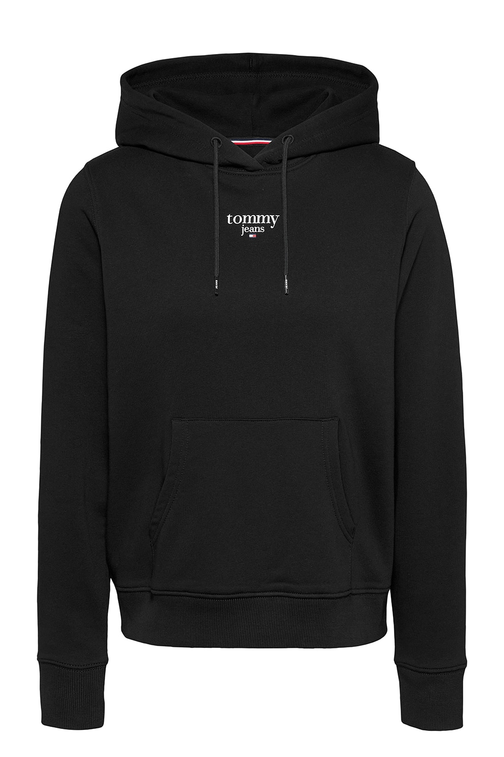 Tommy Jeans, Hanorac cu logo si buzunar kangaroo, Rosu, Albastru