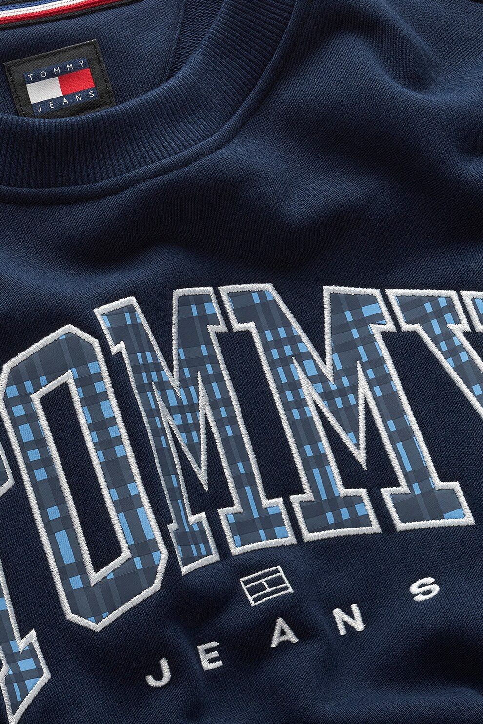 Tommy Jeans, Bluza de trening cu logo brodat, Bleumarin, XS - eMAG.ro