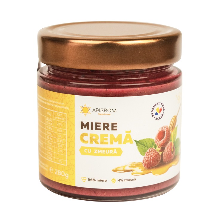 Miere Crema cu Zmeura, 280g
