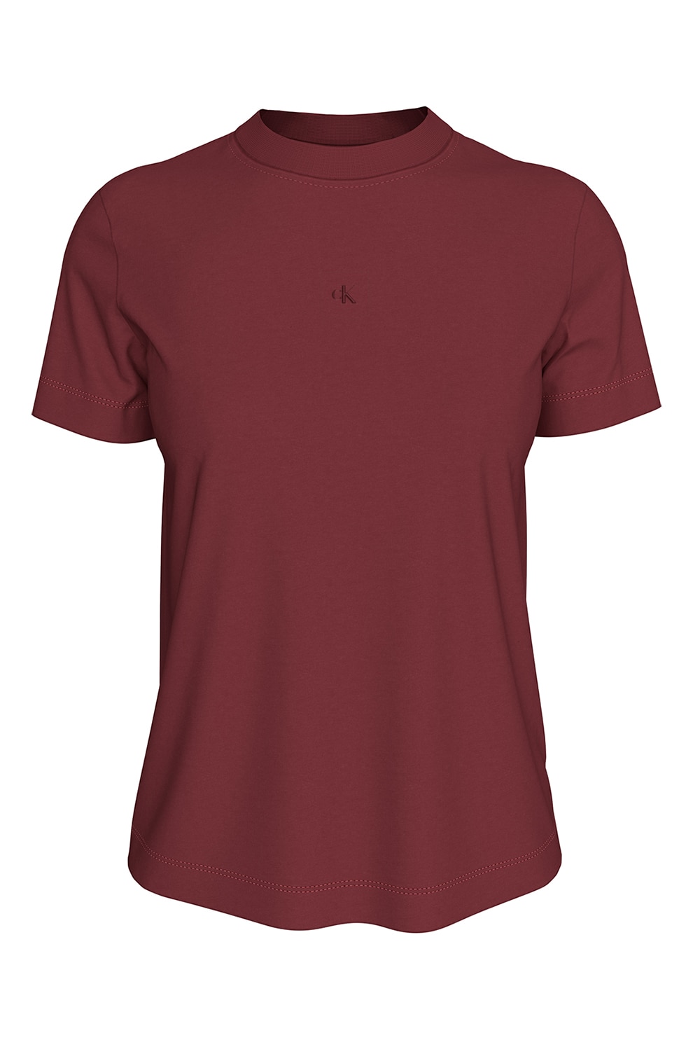 CALVIN KLEIN JEANS, Tricou slim fit cu logo brodat, Visiniu, XS