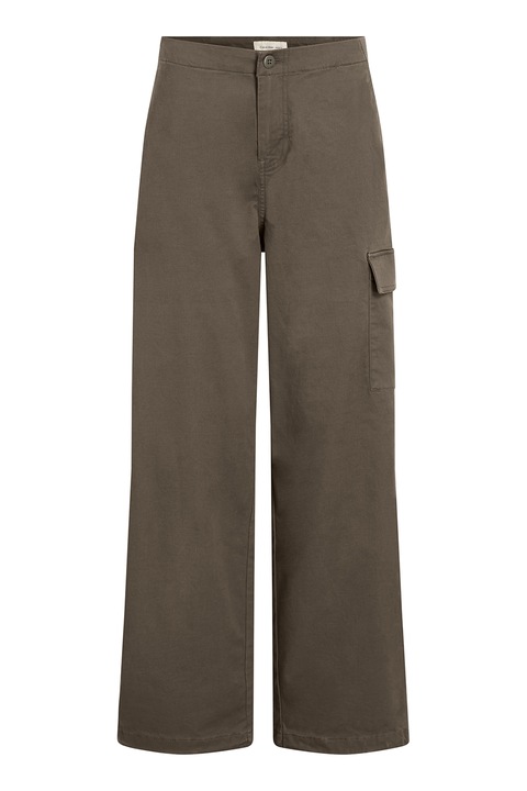 CALVIN KLEIN JEANS, Pantaloni cu croiala ampla si buzunar lateral cu clapa, Maro inchis