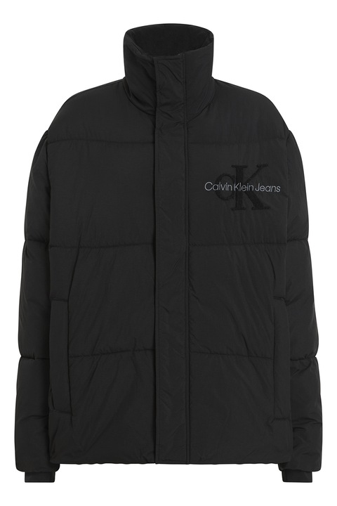 CALVIN KLEIN JEANS, Télikabát oldalzsebekkel, Fekete