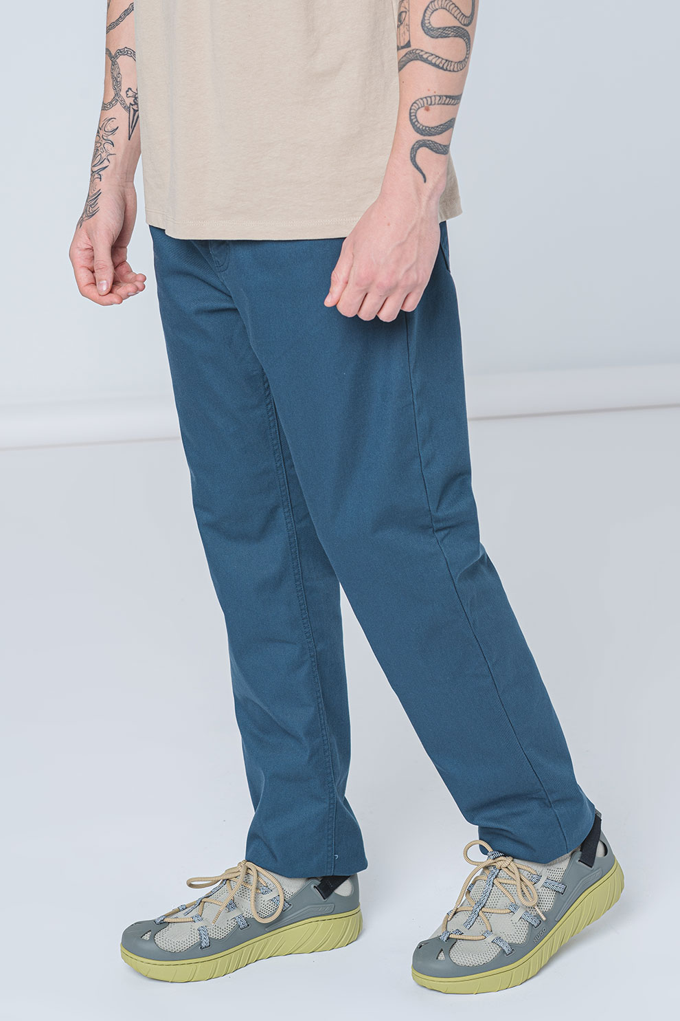 CALVIN KLEIN JEANS, Pantaloni relaxed fit din amestec de bumbac, Bleumarin, W33-L32