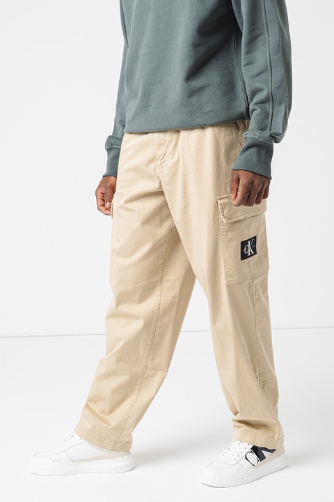 CALVIN KLEIN JEANS, Pantaloni cargo lejeri, Bej