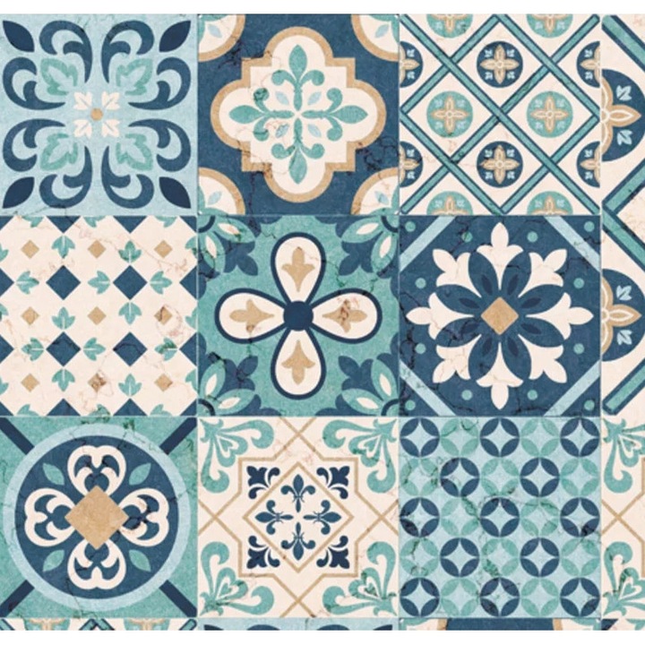 Стикер за стена, PVC, модел ретро плочка 55844 45см х 15м