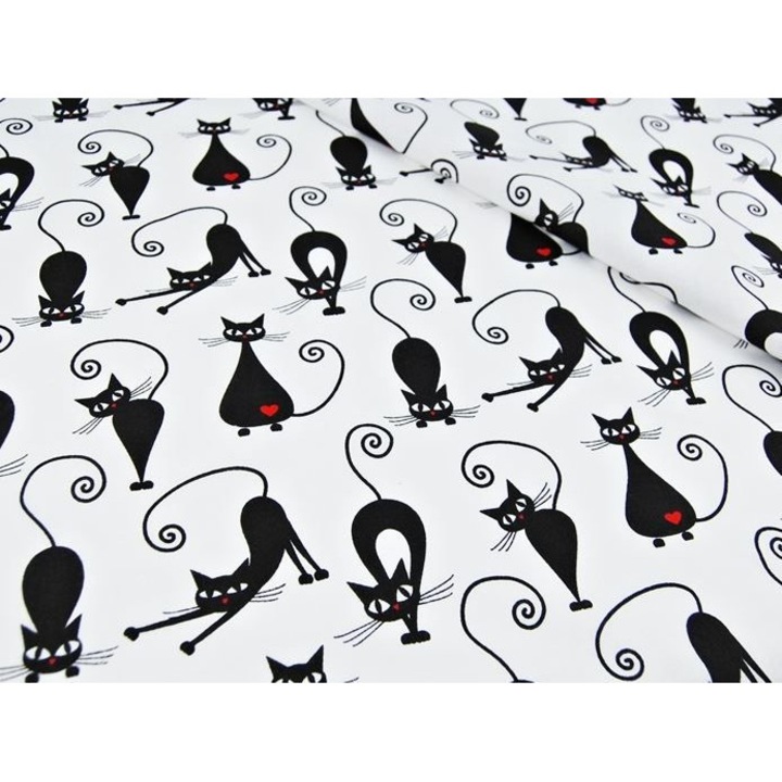 Lenjerie de pat Karo, bumbac 100%, 160x200cm, fabricat in Polonia