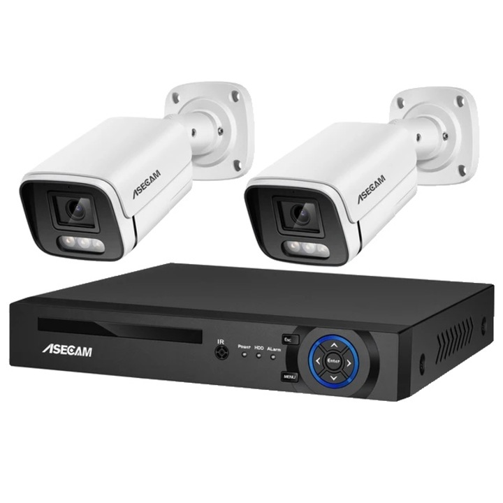 Kit sistem securitate wireless PGST, 4G WiFi, 99 zone, alb, 180x115x23mm