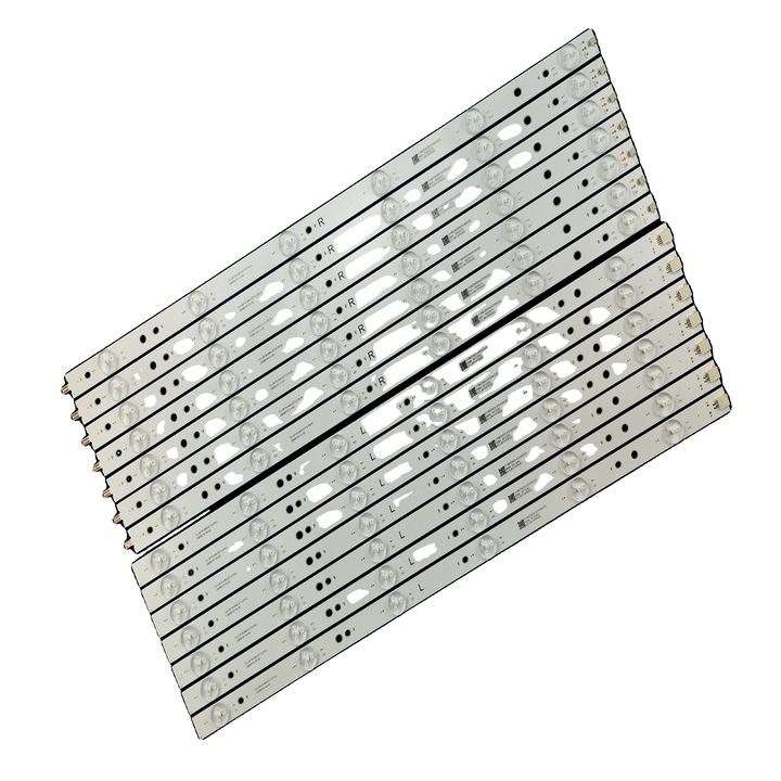 Set 14 benzi LED pentru televizoare, compatibile cu modele multiple, 1000mm, alb