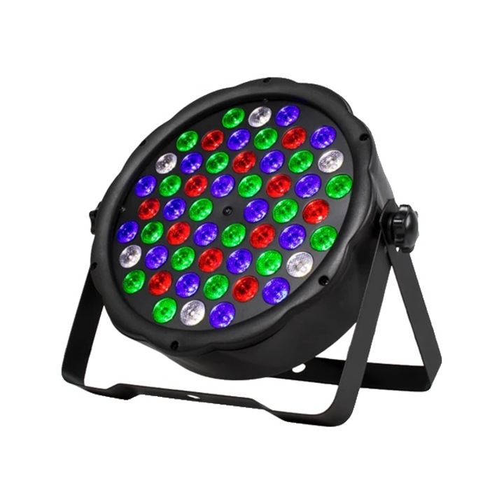 Lumina LED, Shehds, RGBW, 54x3W, negru, 162W, priza EU