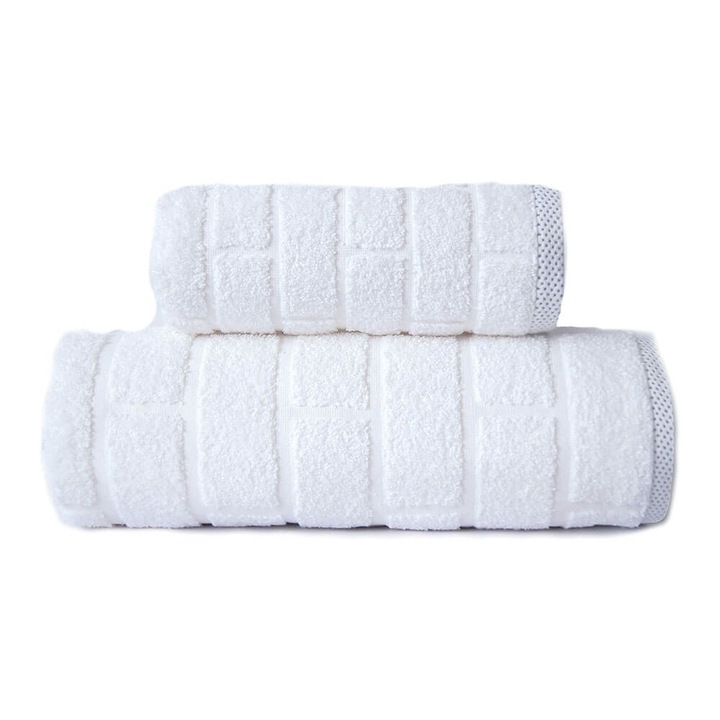 Prosop Greno Brick 50x90cm, 100% pamut, 500g/m2, fehér