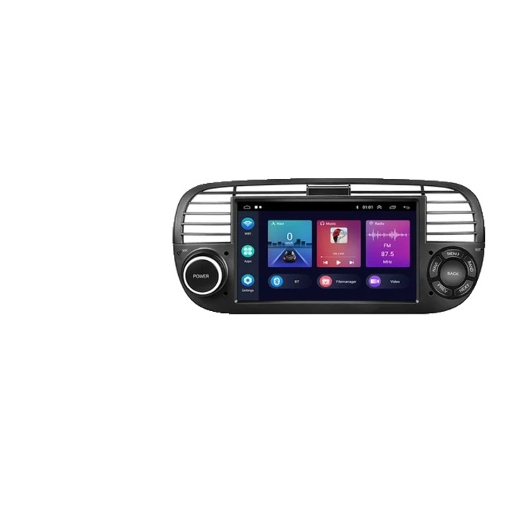 Автомобилна мултимедийна система с GPS навигация, 7 инчов сензорен екран, Bluetooth, Wi-Fi, FM/RDS, Android 11, 1GB RAM + 16GB ROM, черен