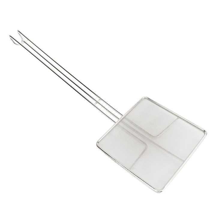 Paleta Skimmer Patrata QttvbTna, Otel Inoxidabil, 50.5x15.5cm