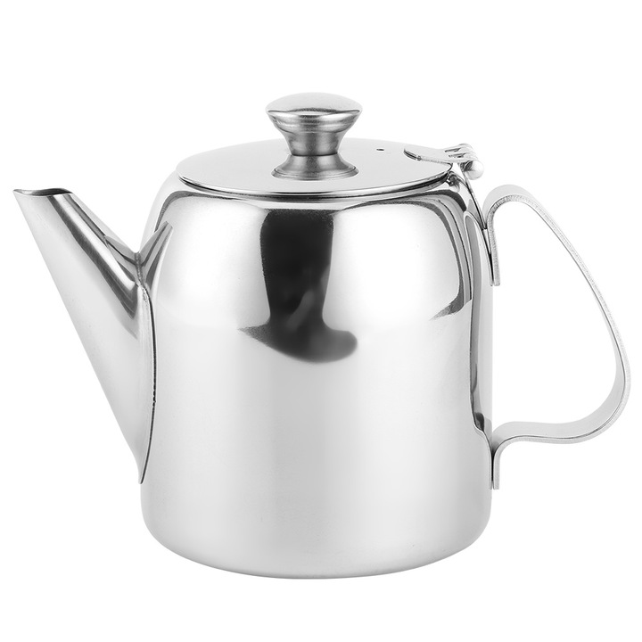 Ceainic QttvbTna, Inox, Argintiu, 9.5x12cm, 500ml