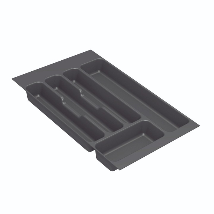 Shopiens evőeszköztartó, műanyag, 46,2 x 30,7 x 4,5 cm, szürke