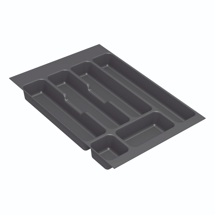 Shopiens® evőeszköztartó, műanyag, 46,2 x 35,7 x 4,5 cm, szürke