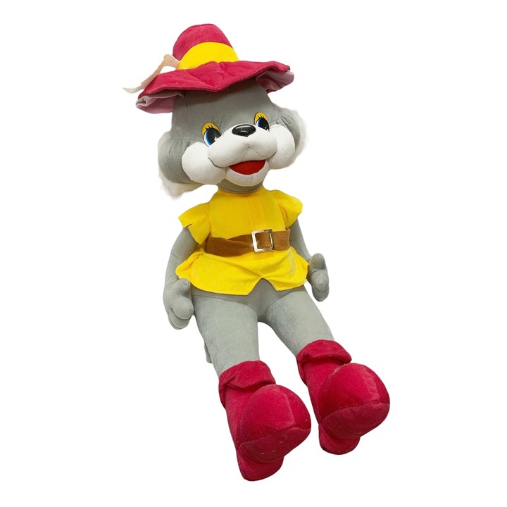 Голяма плюшена играчка Chippo 61408-55-А MLL, Котаракът в чизми, Интересен дизайн, 85 см, Жълт