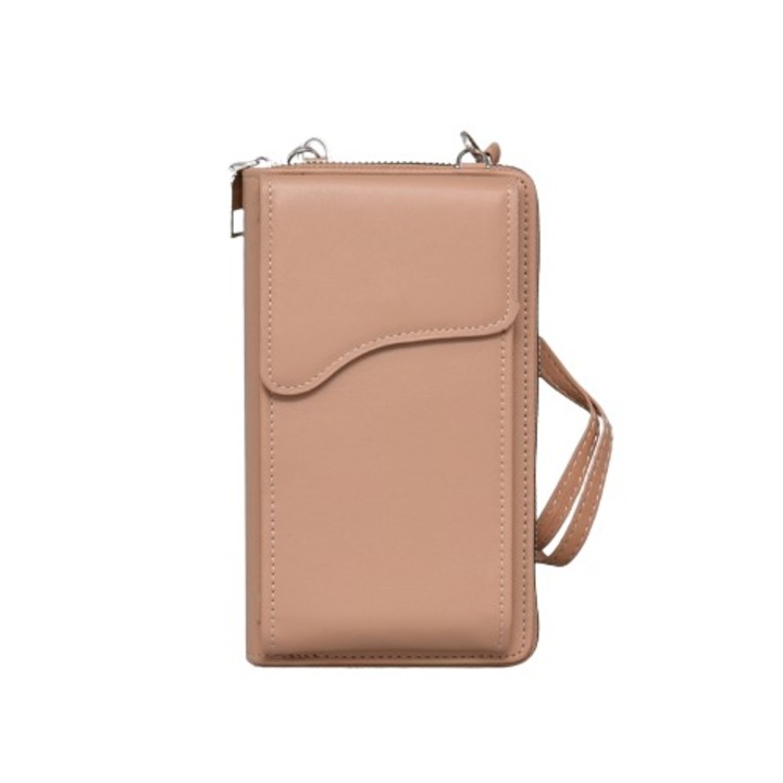 Kézitáska 817-1-3, 11/19/4 cm, Eco bőr, Barna