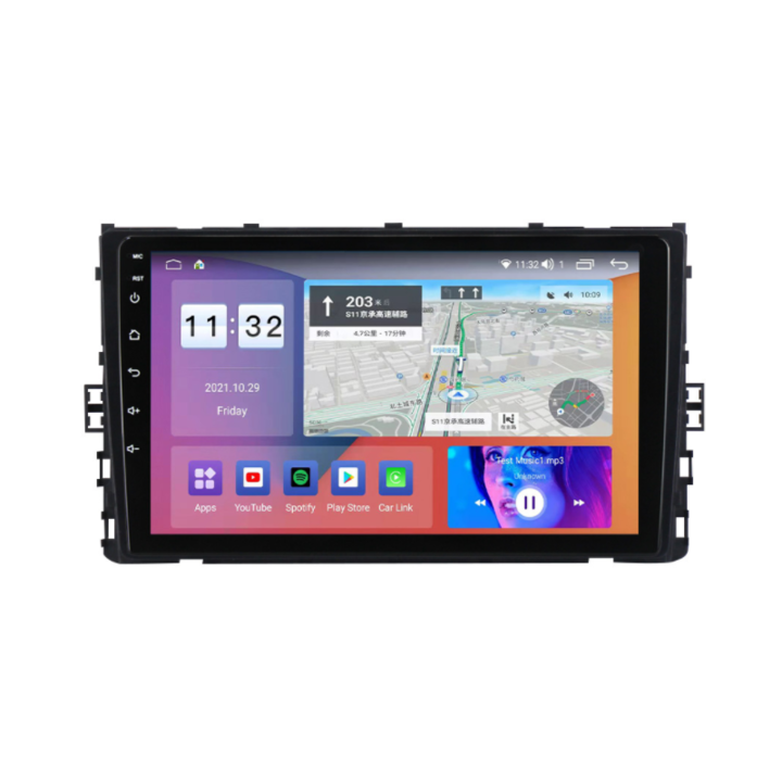 Мултимедия с навигация ZT, за VOLKSWAGEN PASSAT GOLF TIGUAN POLO JETTA BORA ATLAS след 2018г. 9'', 8+8+64, 9392