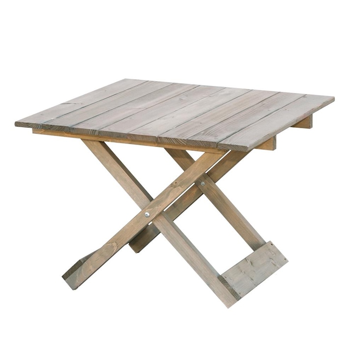 Градинска масичка ITA Home & Garden, Сгъваема, Компактна, 68x68x51см, Сив