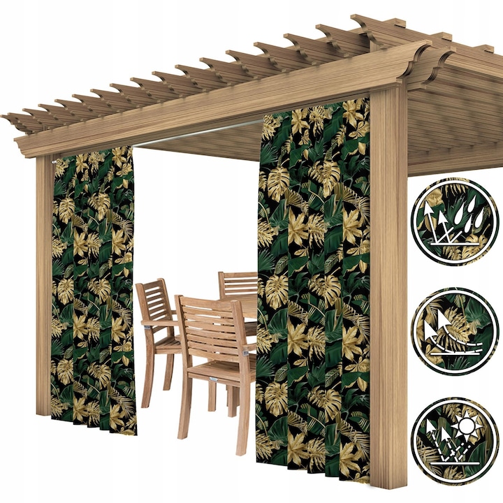 Perdea De Gradina, Homeview, Zxt100, Rejansa, 100% Poliester, 200G/M2, Waterproof, Multicolor, 155X220