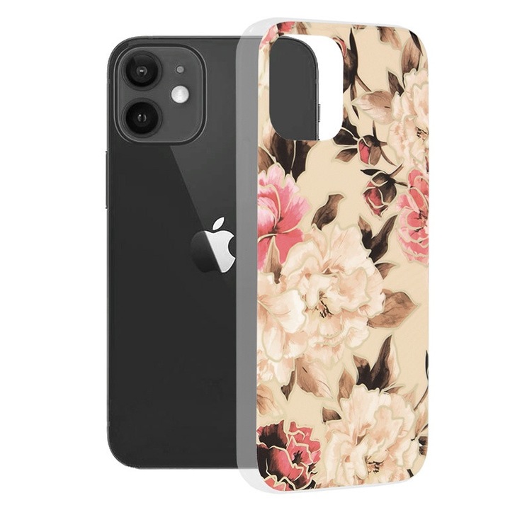 Magas védelmi tok iPhone 12/12 Pro telefonhoz, Sol Protect, Y54, hőálló műanyag, Mary Berry Nude