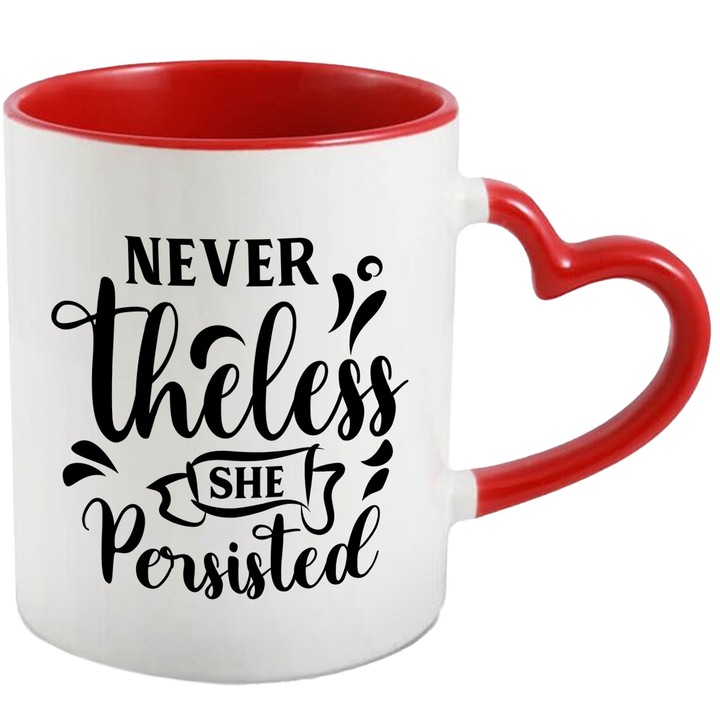 Cana pentru femeile care insista - ambitie atingerea obiectivelor cu Maner Inima Rosie