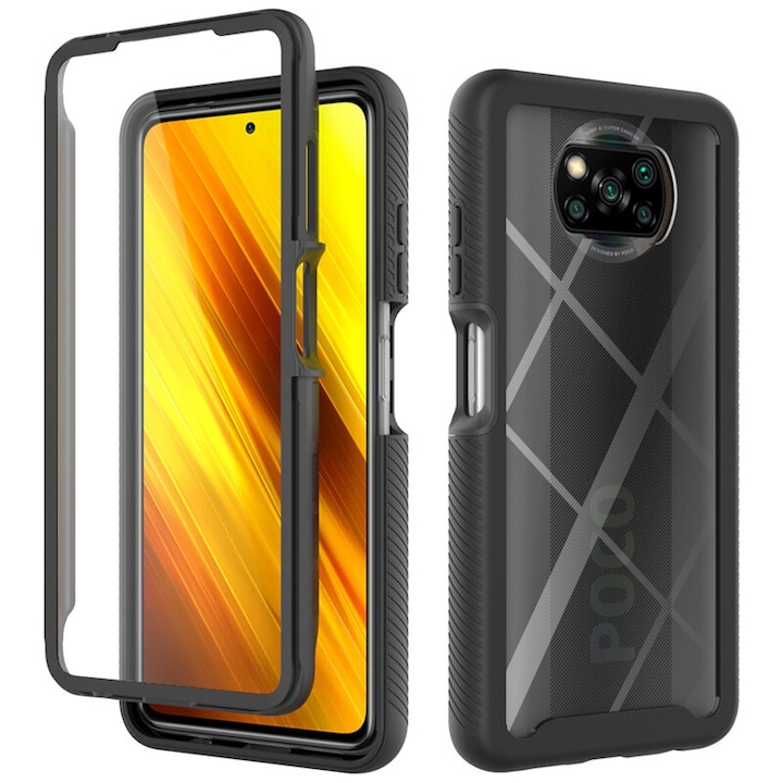 Калъф fixGuard Defense360 Pro + Screen Protector за Xiaomi Poco X3 / Poco X3 NFC / Poco X3 Pro, Black