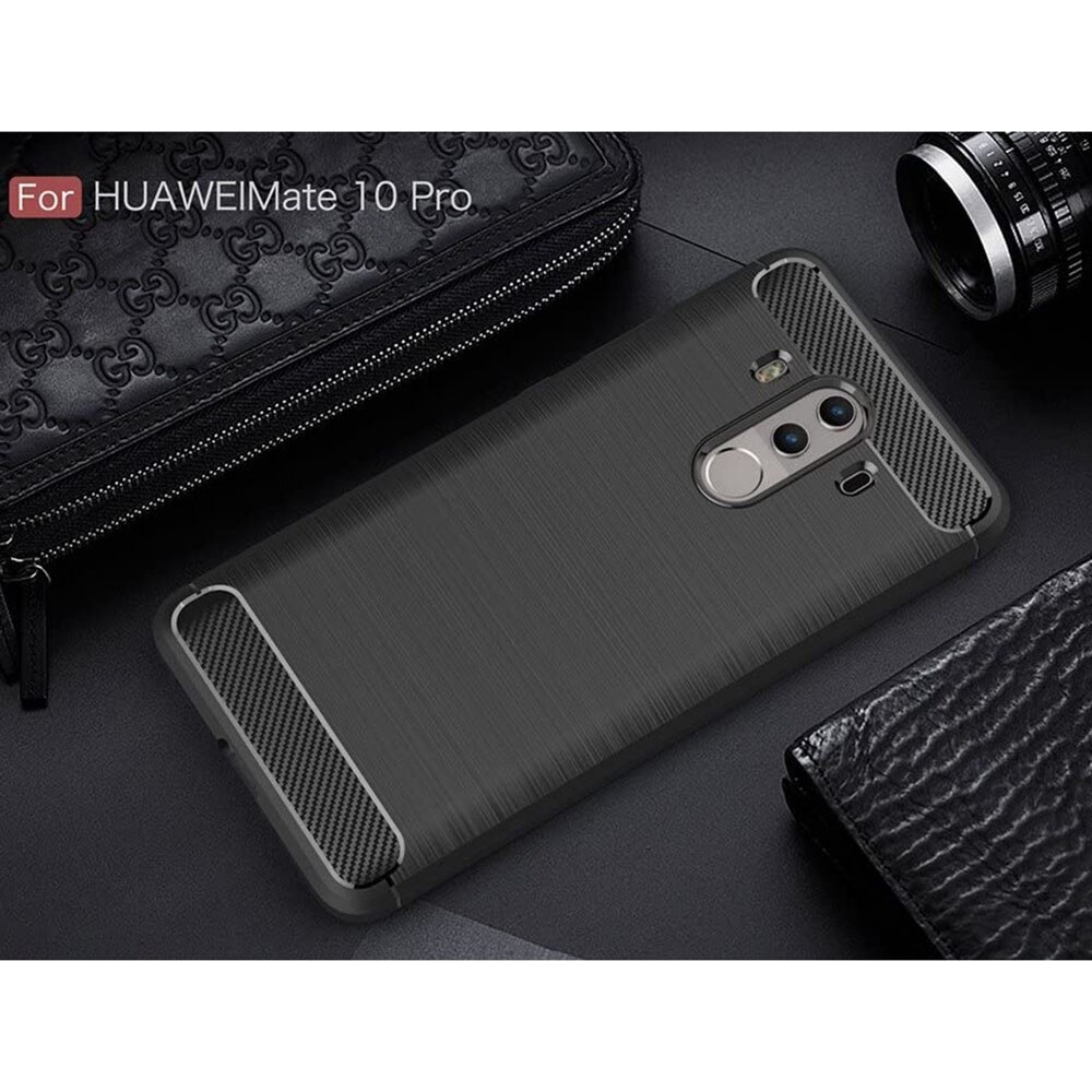 Husa Carbon Stripe pentru Huawei Mate 10 Pro, Negru