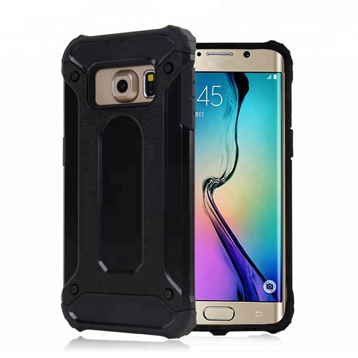 Калъф с висока защита за Samsung Galaxy S6 G920, Sol Safe, T82, твърда пластмаса, интензивен тъмен