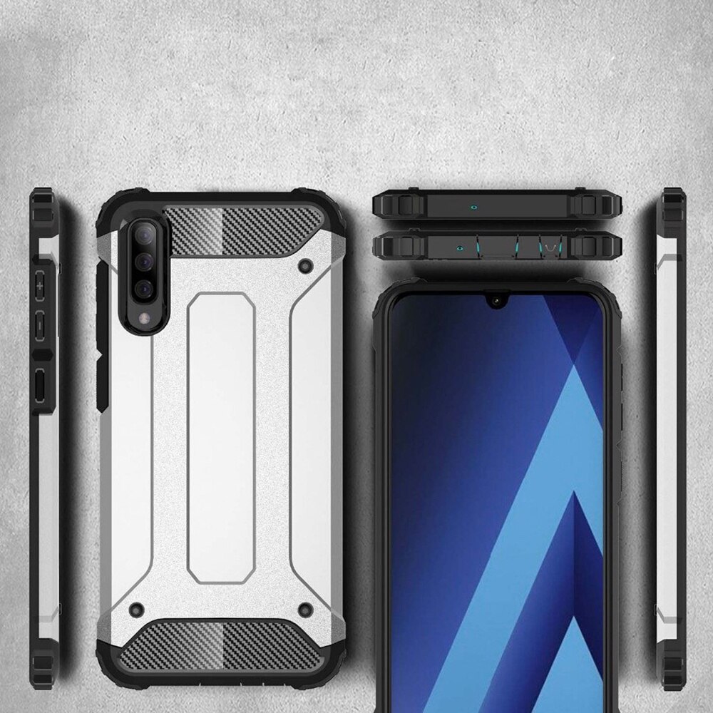 Husa pentru Samsung Galaxy A70s A707 / A70 A705, Techsuit, Hybrid Armor, Neagra