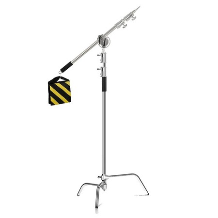 Set Trepied Foto Studio, Inox, Extensibil, cu Brat si Geanta de ...