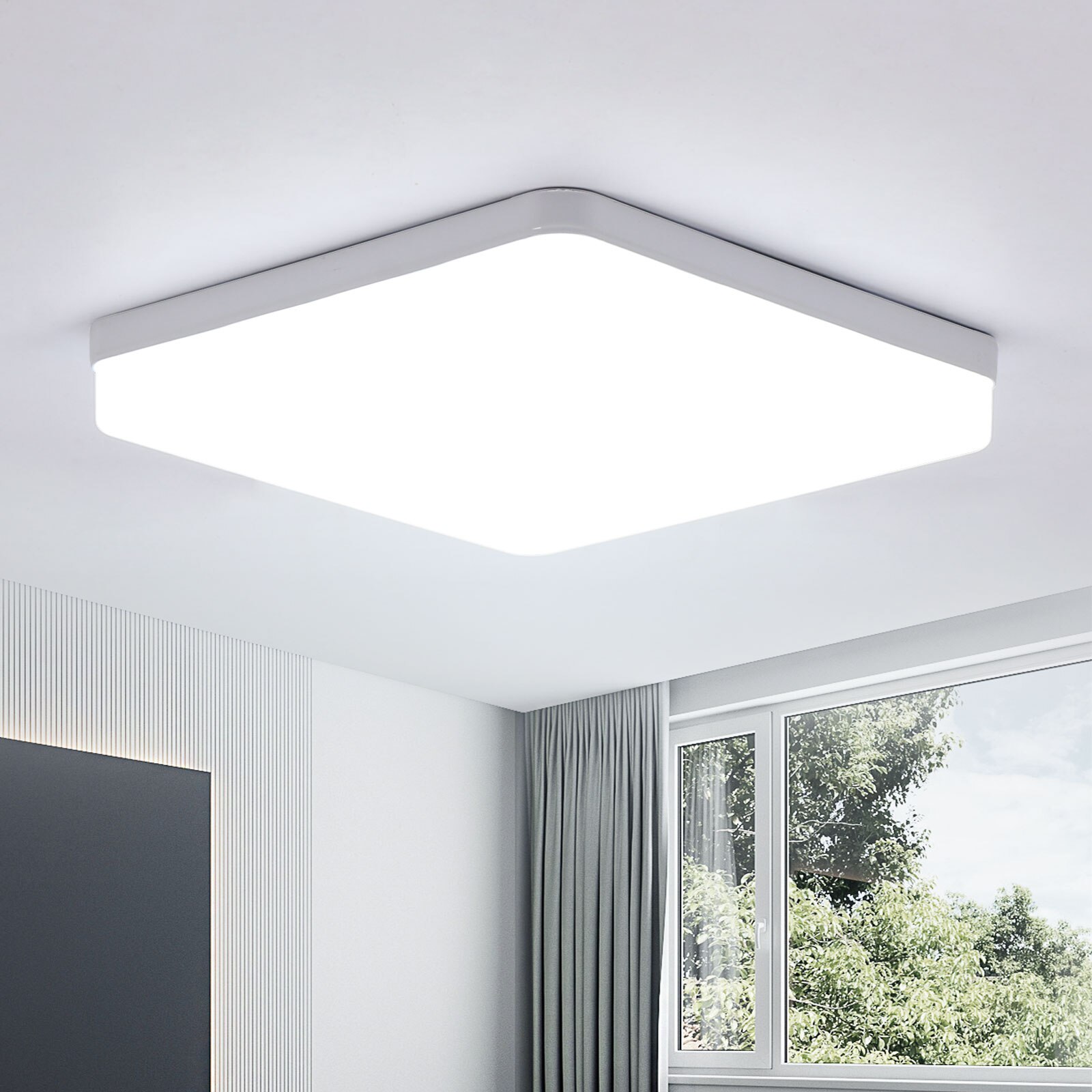 COMELY Moderne LED-Deckenleuchte, 36W Deckenlampe 4000LM, Kreatives Design in Helix-Form für Wohnzimmer, Schlafzimmer, Küche, Balkon - Weiß - Warmweißes Licht 3000K
