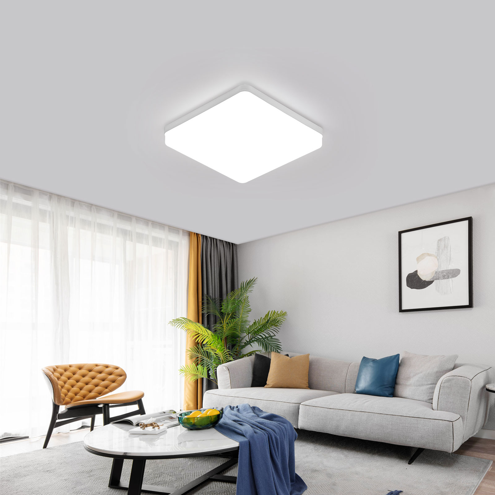 Plafonnier Led, 36W 4050Lm Lampe De Plafond Rond, Moderne Luminaire