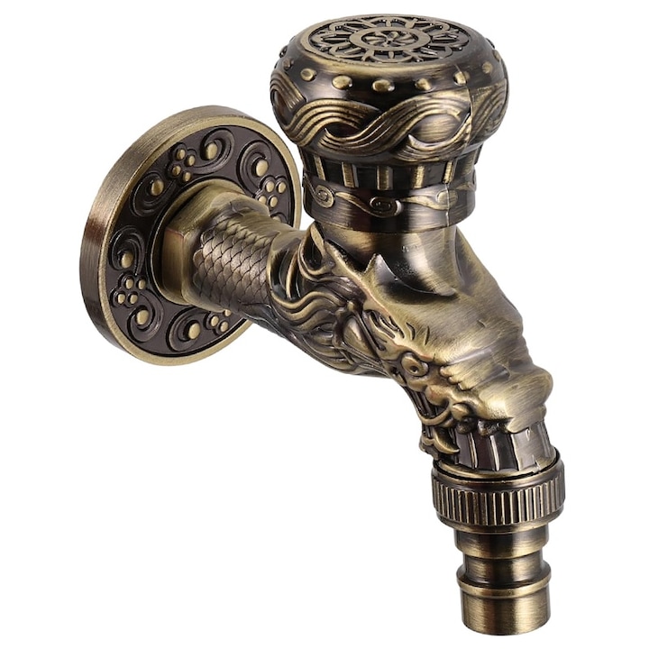 Chucai fali csaptelep, cink ötvözet, retro stílusú, bronz, 102x90mm