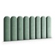 Panou Decorativ, Muralo, de perete, tapitat, 3D, Magic Velvet, 30 cm x 80 cm Forma Gard, Verde Deschis, Pentru Dormitor