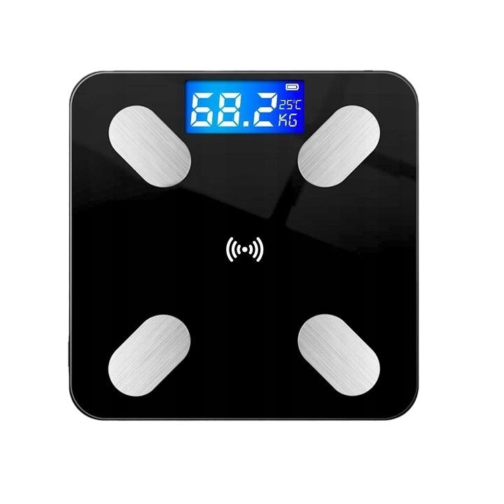 Cantar corporal analitic, compatibil Android si iOS, Bluetooth, 26 functii, 180kg, 26x26cm