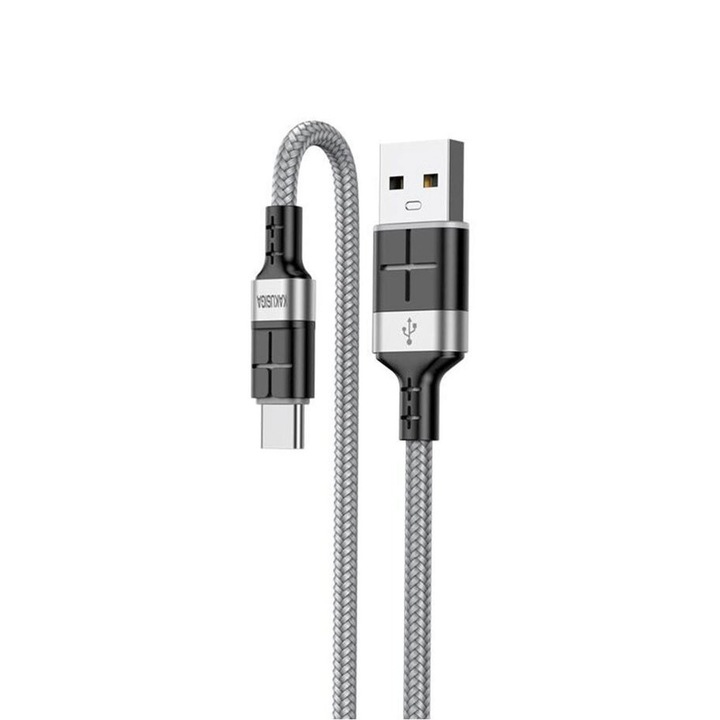 Kaku KSC-696 USB-A - USB-C 18W 2.4A 1.2m adatátviteli és töltőkábel, szürke