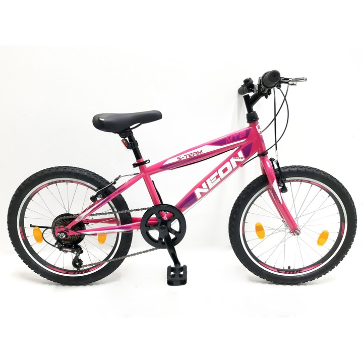 Велосипед MTB, Neon Bike, S-Team 20" girl, 7 Скорости, Тъмно розов