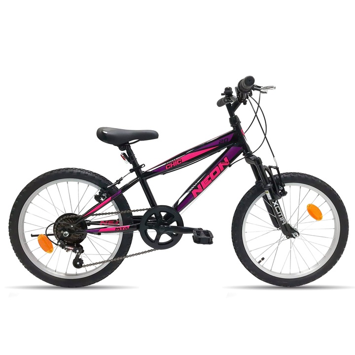 Велосипед MTB, Chic 20 Girl, 7 скорости, Амортисьорна вилка, Черно