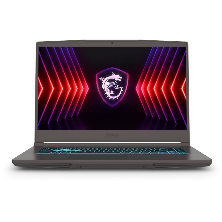 Лаптоп MSI Thin 15 B12UCX с Intel Core i5-12450H (1.5/4.4GHz, 12M), 8 GB, 512GB M.2 NVMe SSD, NVIDIA RTX 2050 4GB GDDR6, Free DOS, Графит