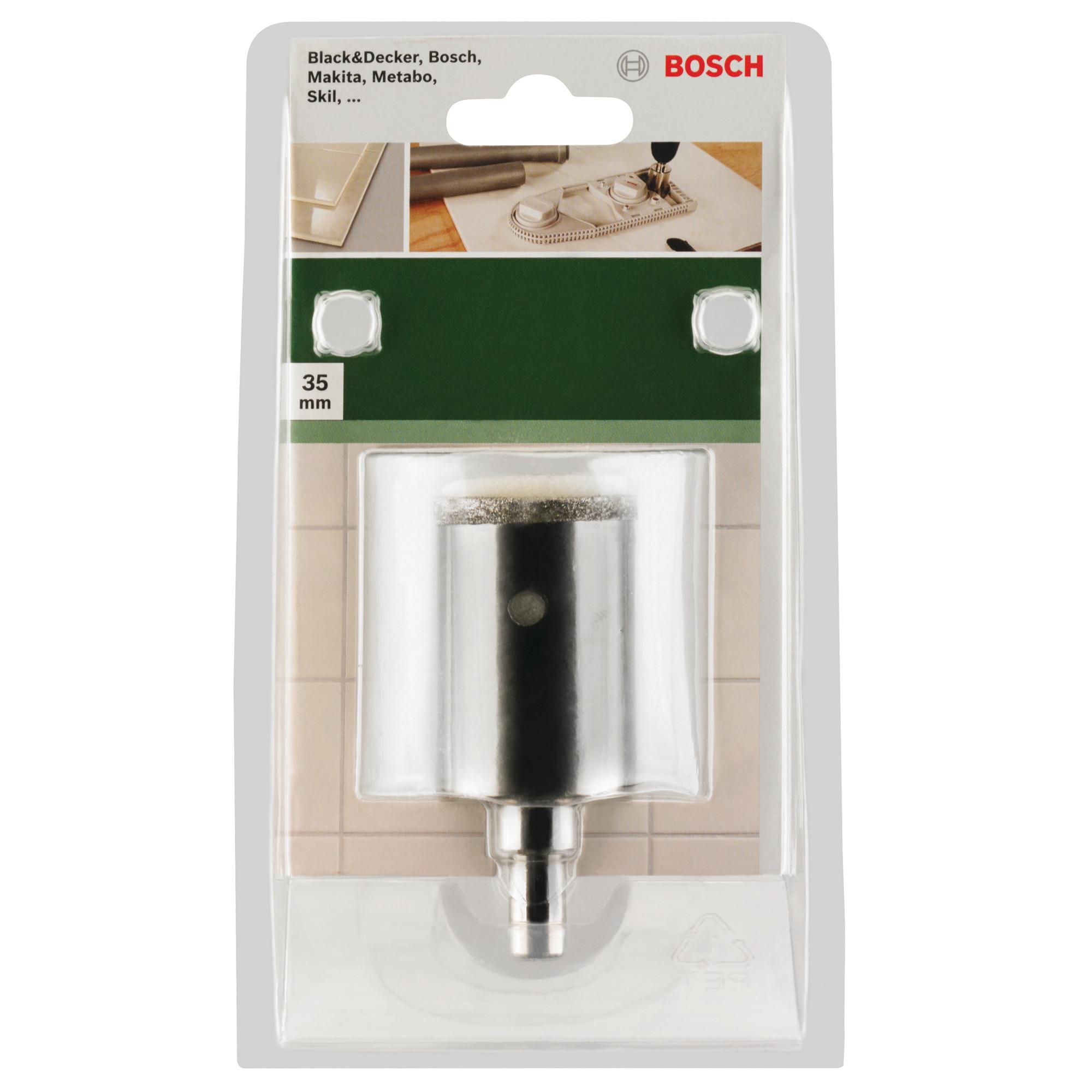 Carota diamantata pentru placi ceramice Bosch 2609256C87, 35 mm diametru