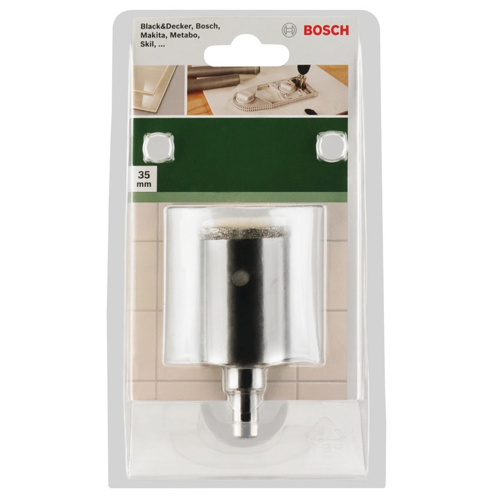 Bosch 2609256C87 gyémánt magfúró kerámia csempéhez, 35 mm átmérő