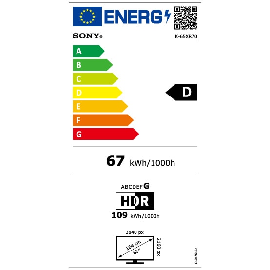 Televizor Sony BRAVIA 7 QLED XR l Mini LED 65XR70, 164 cm, Smart Google TV, 4K Ultra HD, 100 Hz, Clasa D