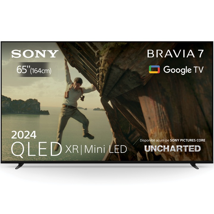 Televizor Sony BRAVIA 7 QLED XR l Mini LED 65XR70, 164 cm, Smart Google TV, 4K Ultra HD, 100 Hz, Clasa D (Model 2024)