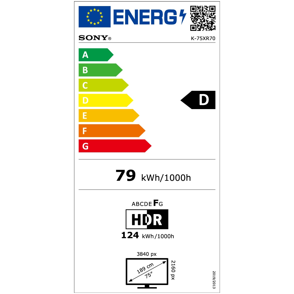 Televizor Sony BRAVIA 7 QLED XR l Mini LED 75XR70, 189 cm, Smart Google TV, 4K Ultra HD, 100 Hz, Clasa D (Model 2024)