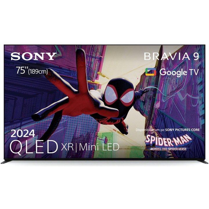 Televizor Sony BRAVIA 9 QLED XR l Mini LED 75XR90, 189 cm, Smart Google TV, 4K Ultra HD, 100 Hz, Clasa D (Model 2024)